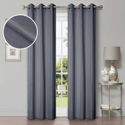Superior Linen Washable Room Darkening Curtains, Set of 2 Panels