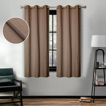 Superior Linen Washable Room Darkening Curtains, Set of 2 Panels