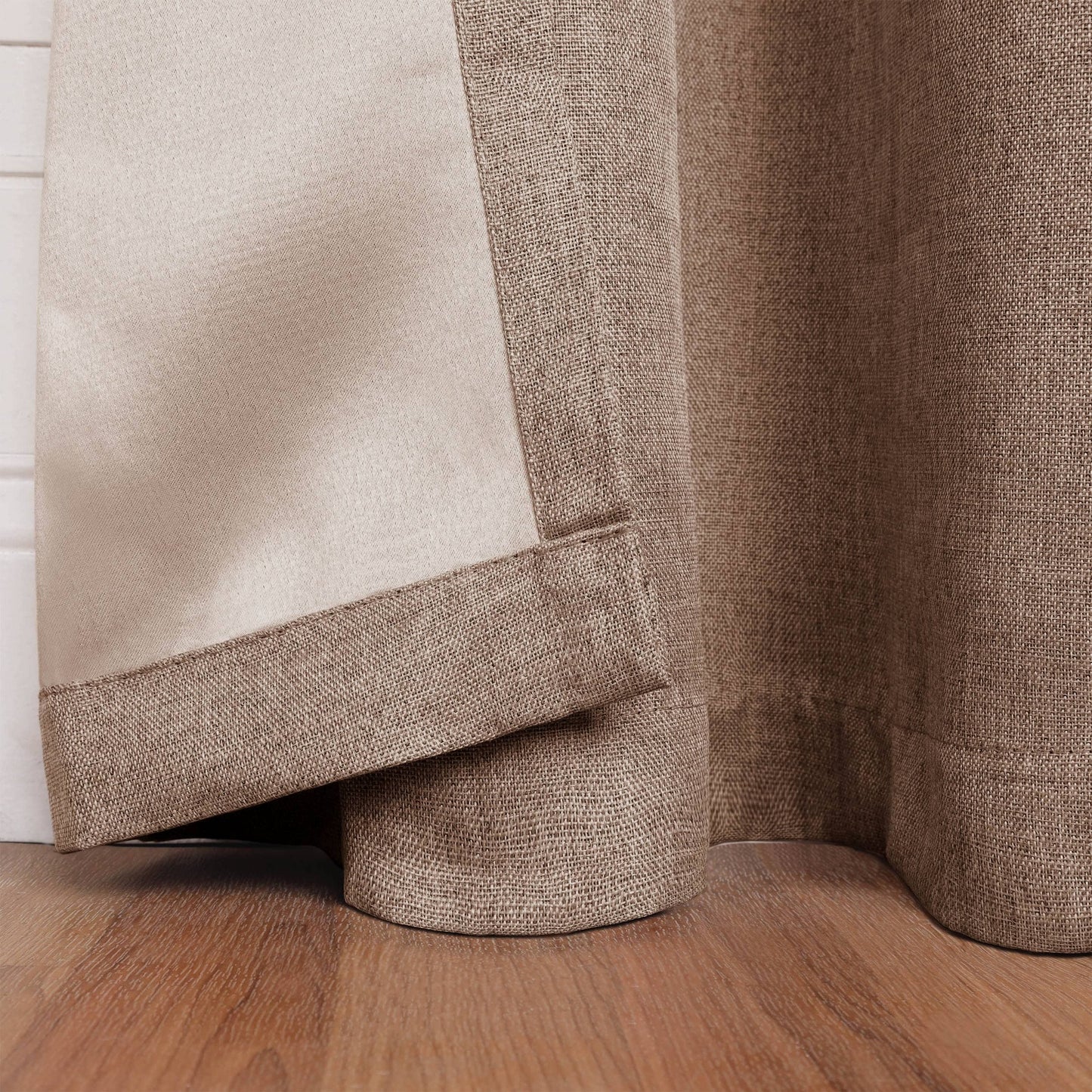 Superior Linen Washable Room Darkening Curtains, Set of 2 Panels