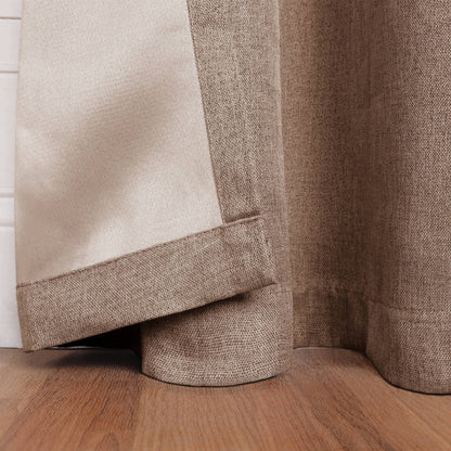 Superior Linen Washable Room Darkening Curtains, Set of 2 Panels