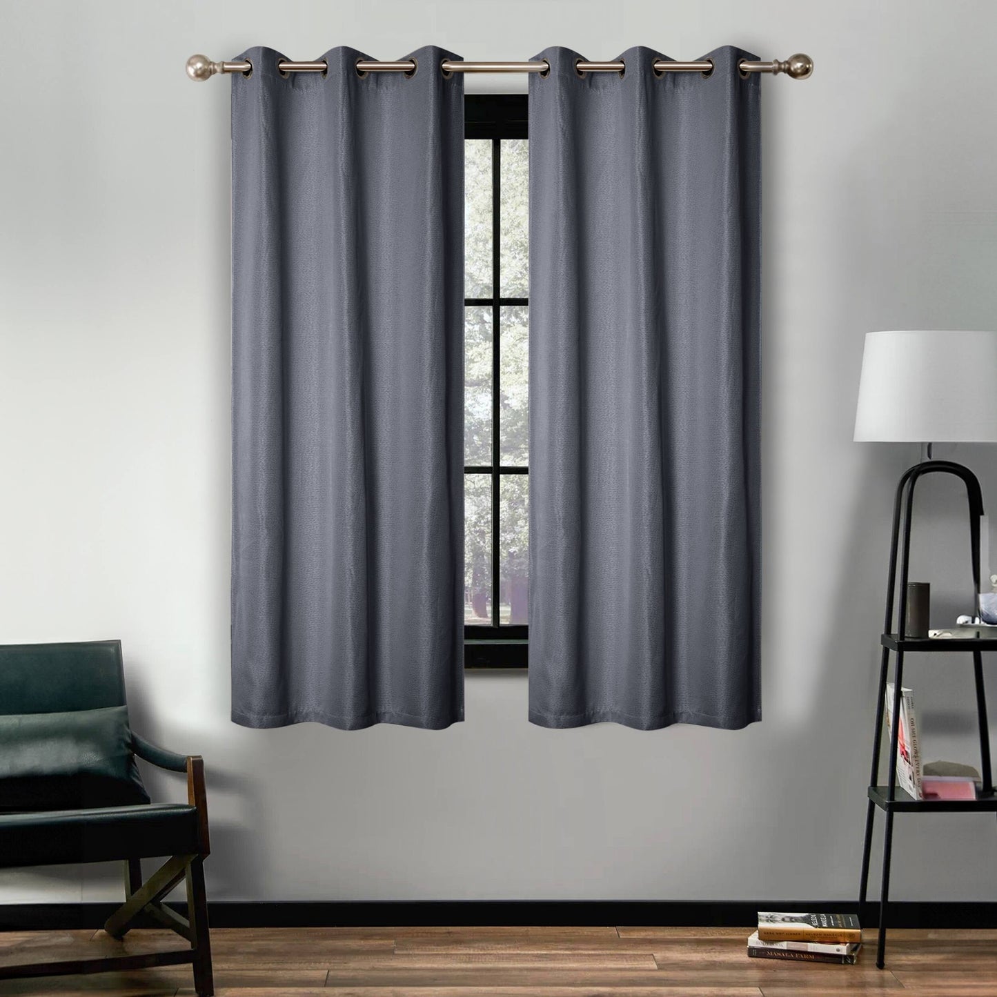 Superior Linen Washable Room Darkening Curtains, Set of 2 Panels