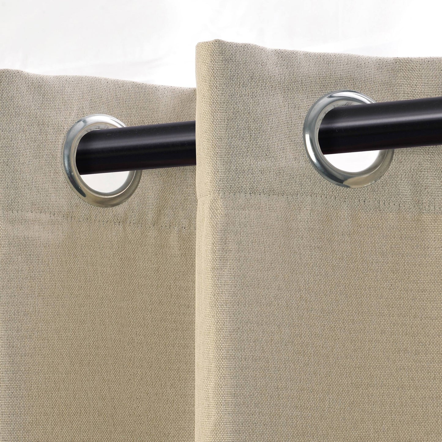 Superior Linen Washable Room Darkening Curtains, Set of 2 Panels