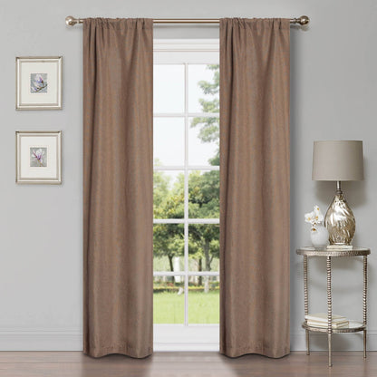 Superior Linen Washable Room Darkening Curtains, Set of 2 Panels