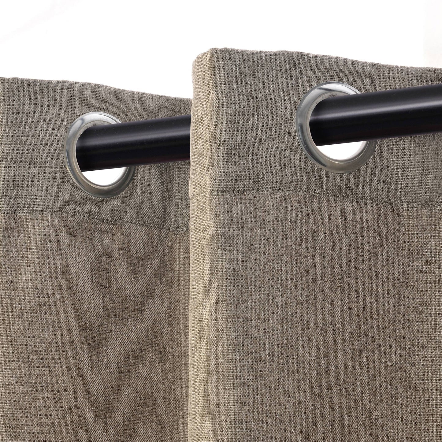 Superior Linen Washable Room Darkening Curtains, Set of 2 Panels