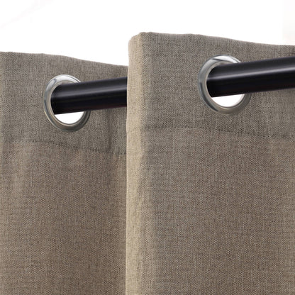 Superior Linen Washable Room Darkening Curtains, Set of 2 Panels