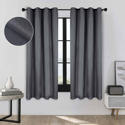 Superior Linen Washable Room Darkening Curtains, Set of 2 Panels