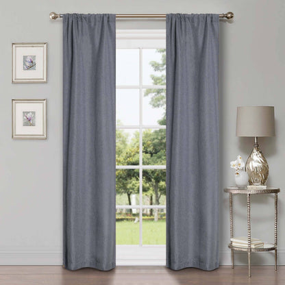 Superior Linen Washable Room Darkening Curtains, Set of 2 Panels