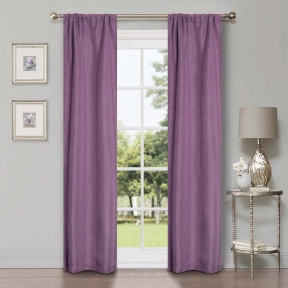 Superior Linen Washable Room Darkening Curtains, Set of 2 Panels