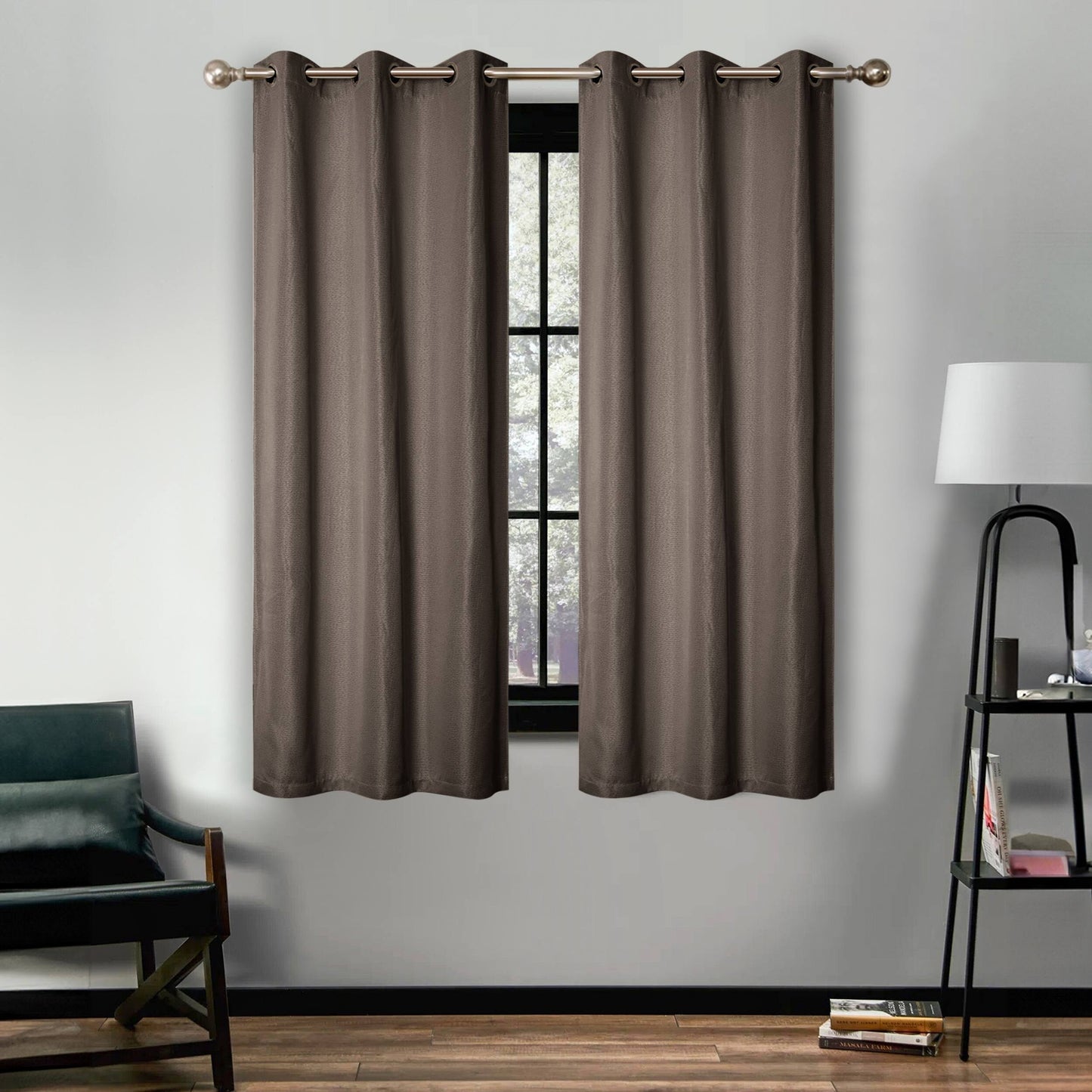 Superior Linen Washable Room Darkening Curtains, Set of 2 Panels