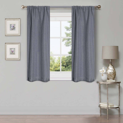 Superior Linen Washable Room Darkening Curtains, Set of 2 Panels