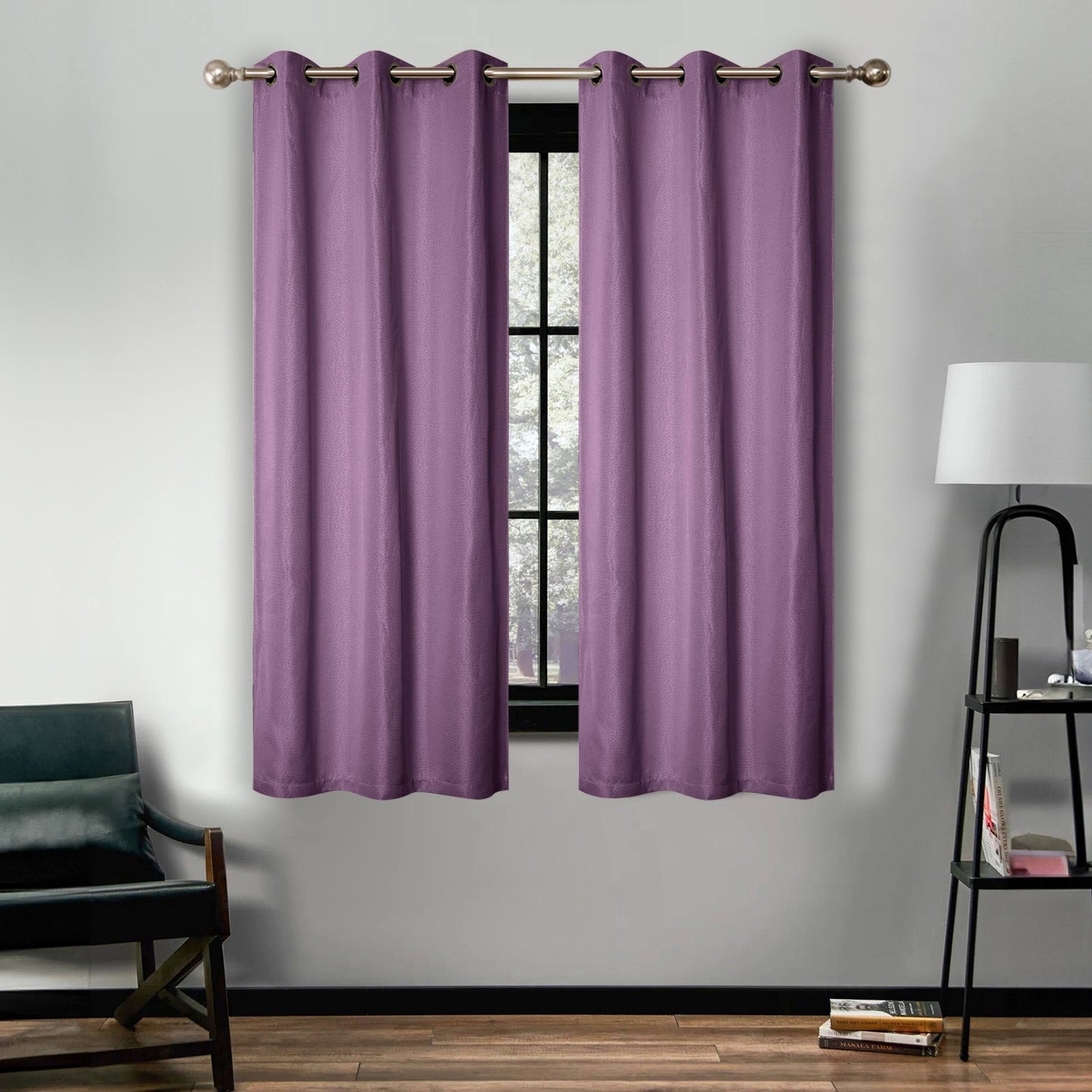 Superior Linen Washable Room Darkening Curtains, Set of 2 Panels