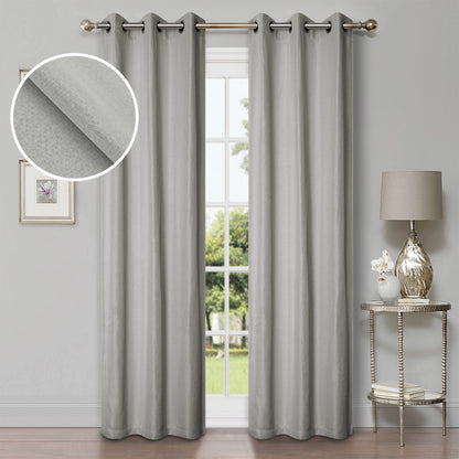 Superior Linen Washable Room Darkening Curtains, Set of 2 Panels