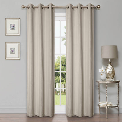 Superior Linen Washable Room Darkening Curtains, Set of 2 Panels