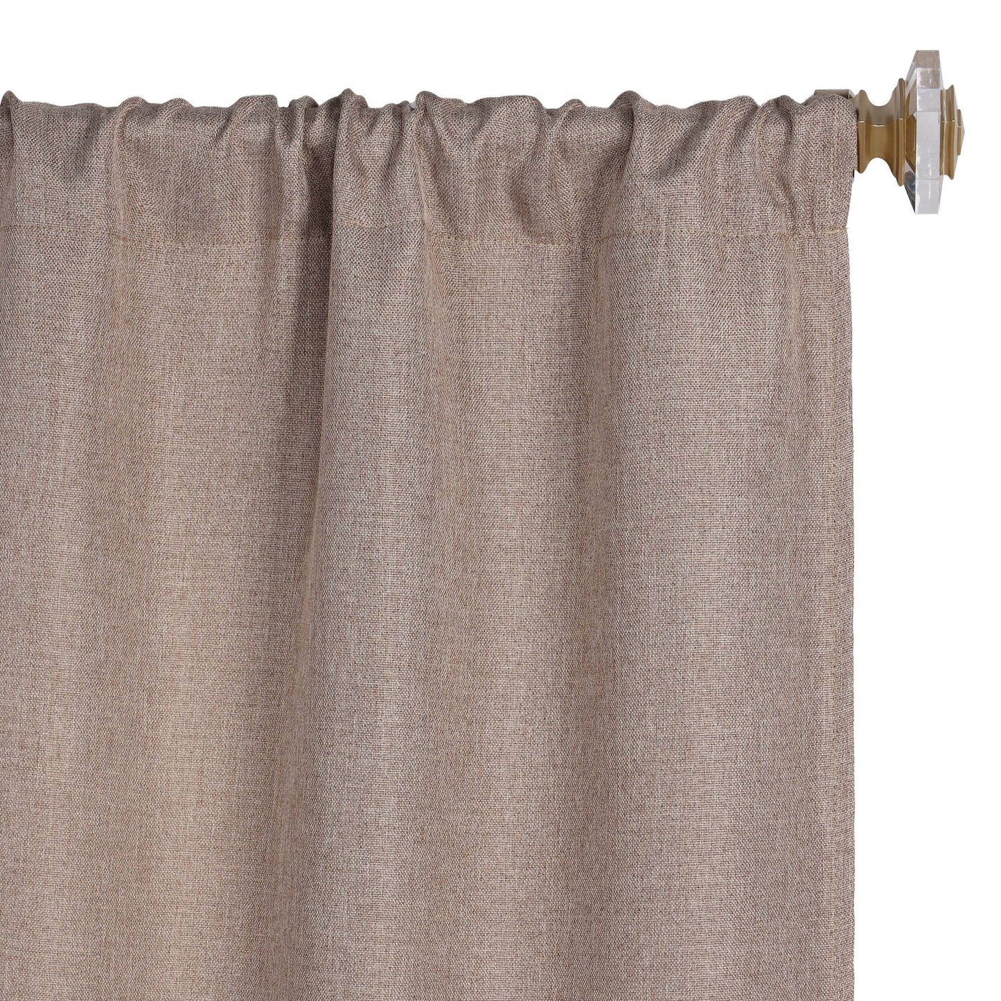 Superior Linen Washable Room Darkening Curtains, Set of 2 Panels