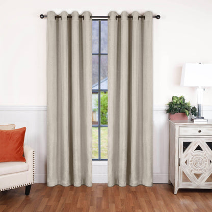 Superior Linen Washable Room Darkening Curtains, Set of 2 Panels