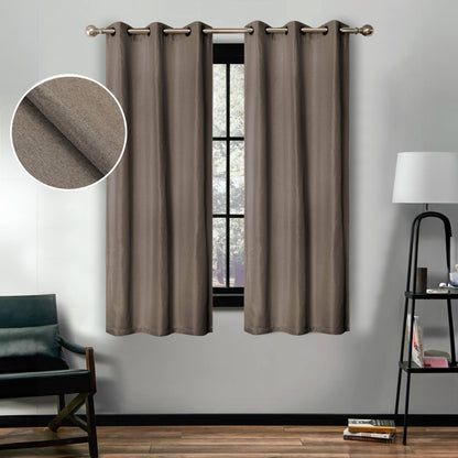 Superior Linen Washable Room Darkening Curtains, Set of 2 Panels