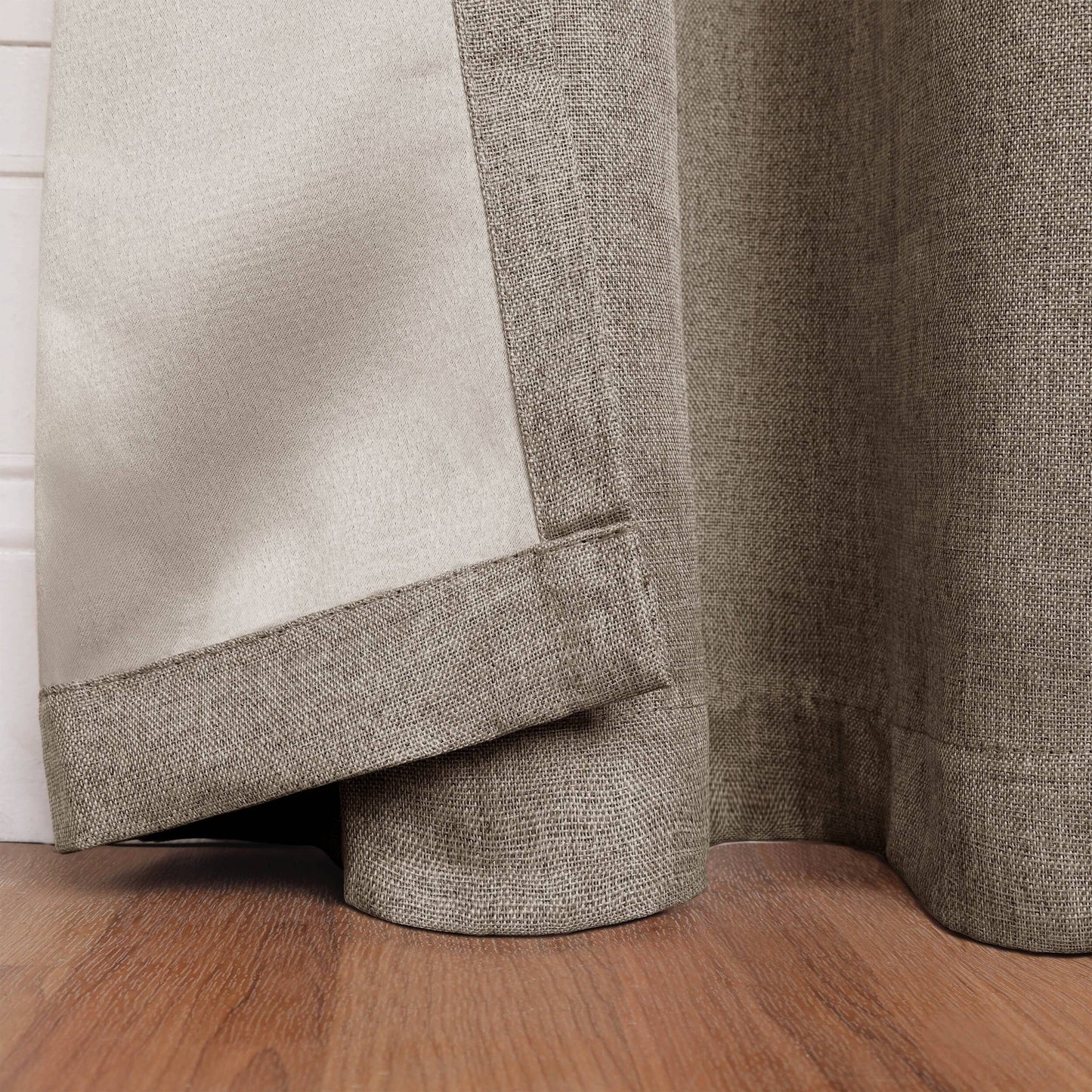 Superior Linen Washable Room Darkening Curtains, Set of 2 Panels