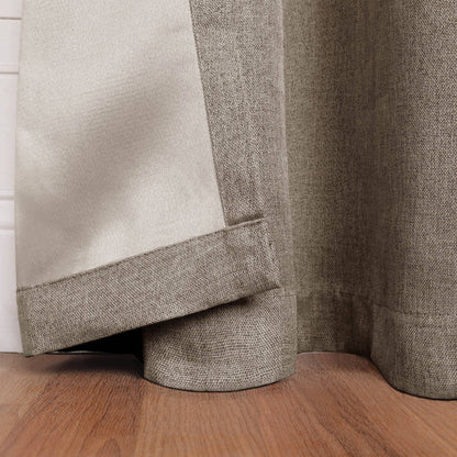 Superior Linen Washable Room Darkening Curtains, Set of 2 Panels