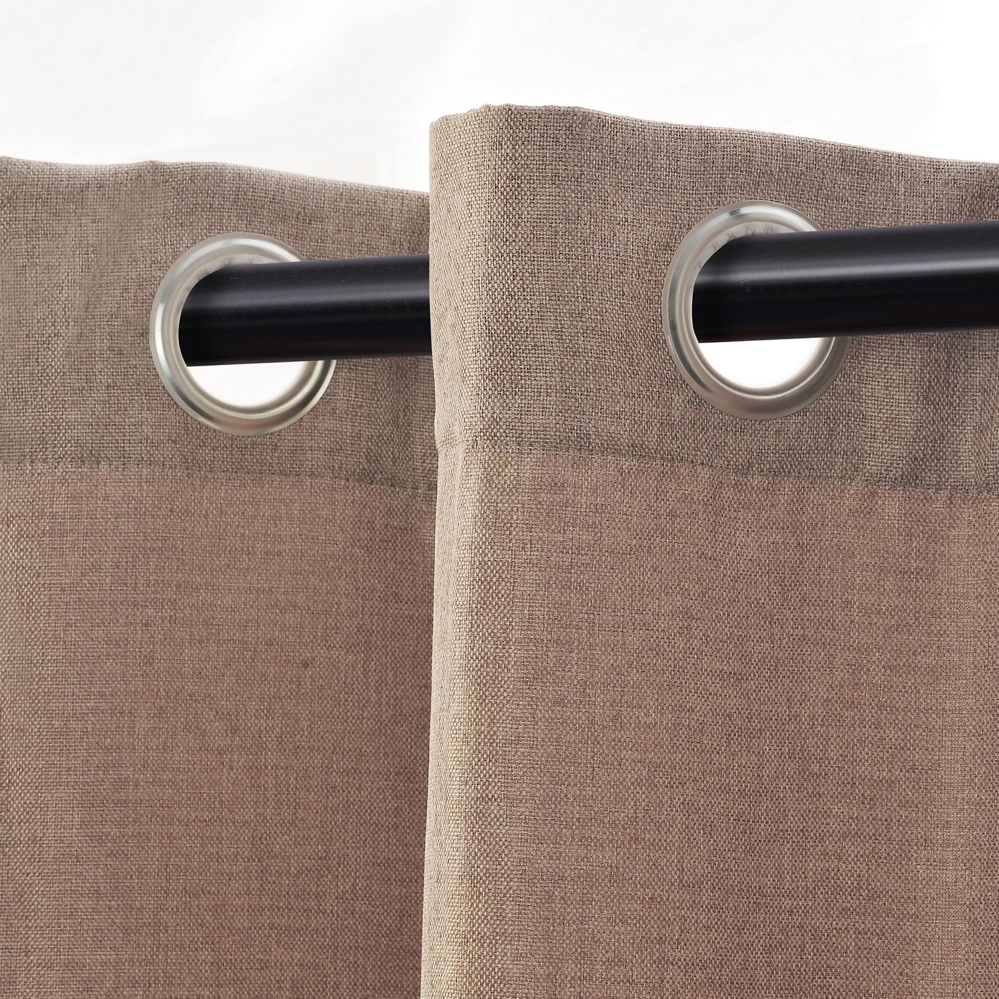 Superior Linen Washable Room Darkening Curtains, Set of 2 Panels