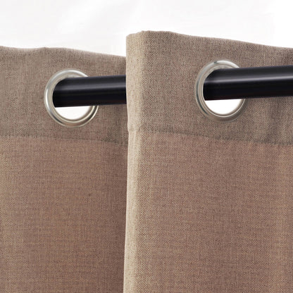 Superior Linen Washable Room Darkening Curtains, Set of 2 Panels