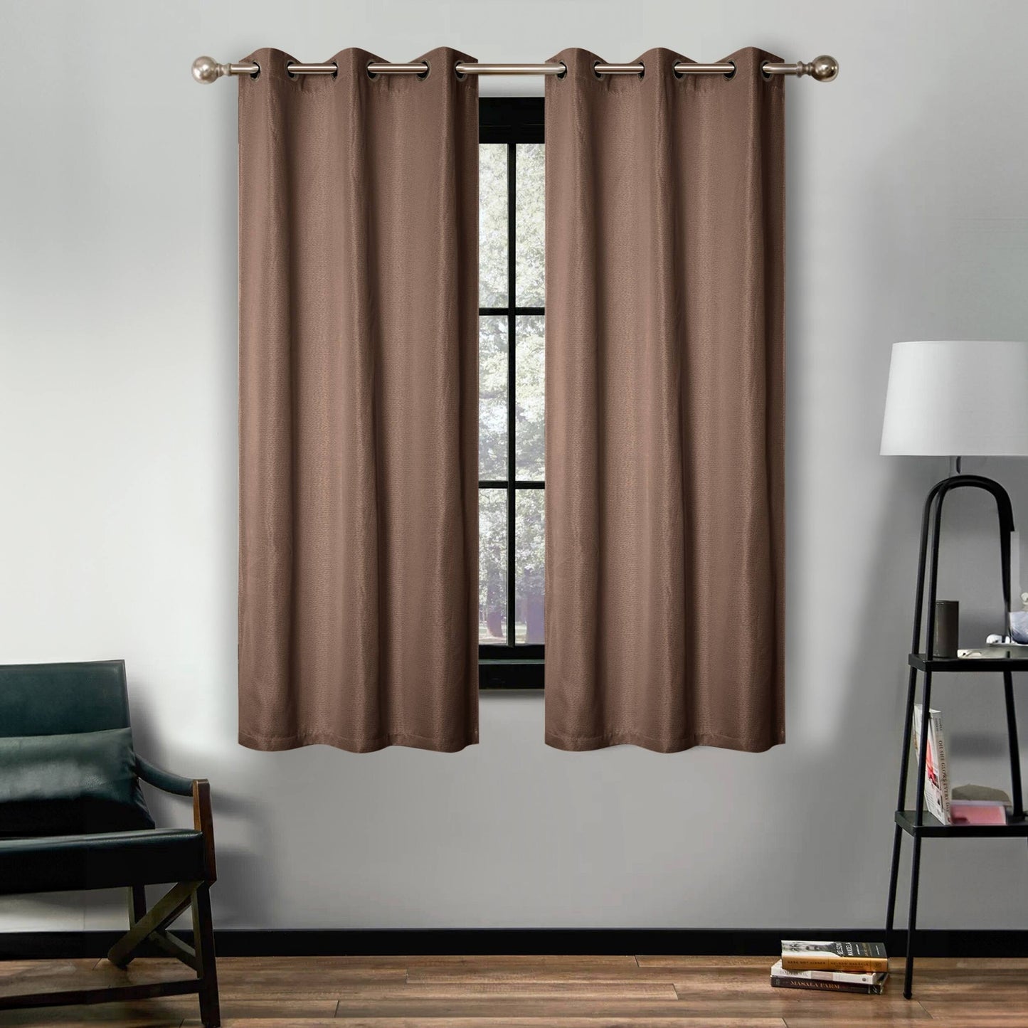 Superior Linen Washable Room Darkening Curtains, Set of 2 Panels