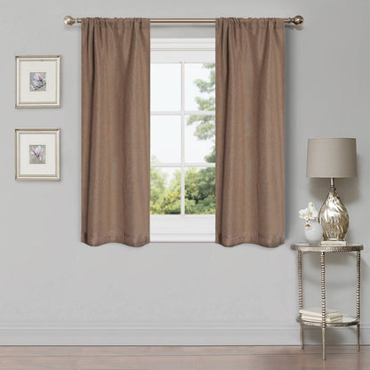 Superior Linen Washable Room Darkening Curtains, Set of 2 Panels