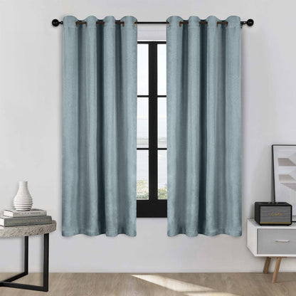 Superior Linen Washable Room Darkening Curtains, Set of 2 Panels
