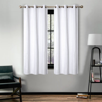 Superior Linen Washable Room Darkening Curtains, Set of 2 Panels