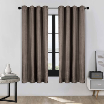 Superior Linen Washable Room Darkening Curtains, Set of 2 Panels