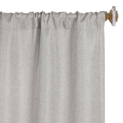 Superior Linen Washable Room Darkening Curtains, Set of 2 Panels
