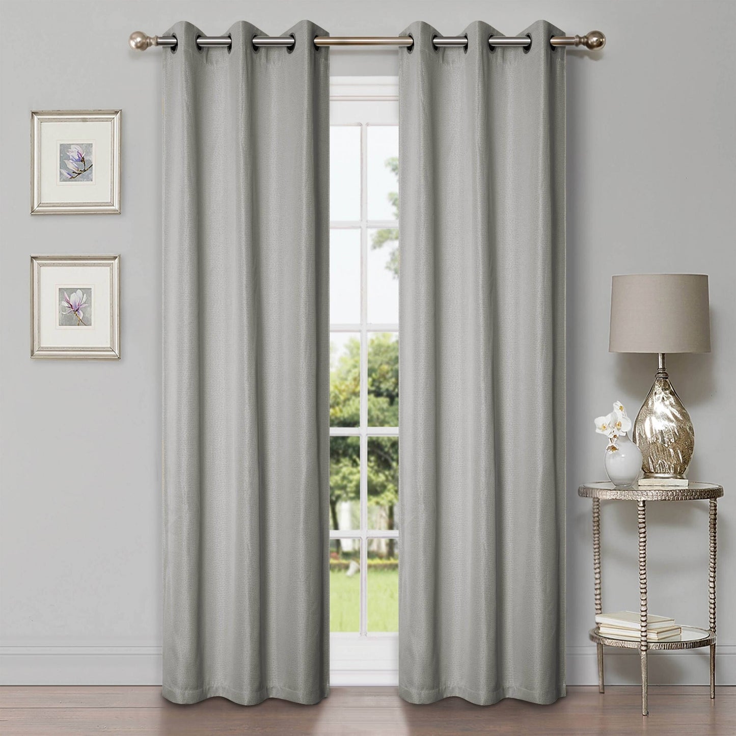 Superior Linen Washable Room Darkening Curtains, Set of 2 Panels