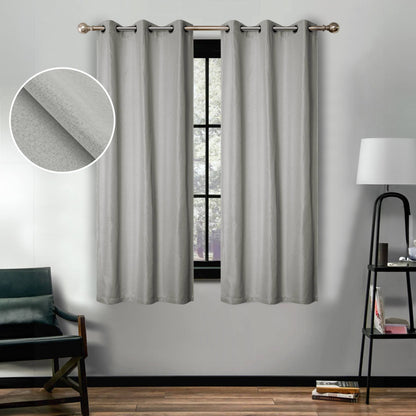 Superior Linen Washable Room Darkening Curtains, Set of 2 Panels