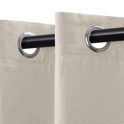 Superior Linen Washable Room Darkening Curtains, Set of 2 Panels