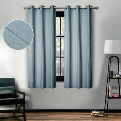 Superior Linen Washable Room Darkening Curtains, Set of 2 Panels