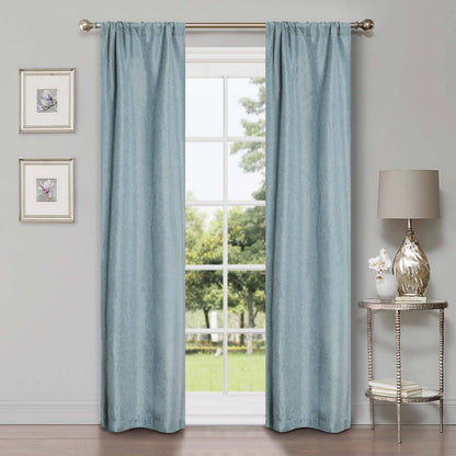 Superior Linen Washable Room Darkening Curtains, Set of 2 Panels