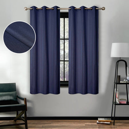 Superior Linen Washable Room Darkening Curtains, Set of 2 Panels