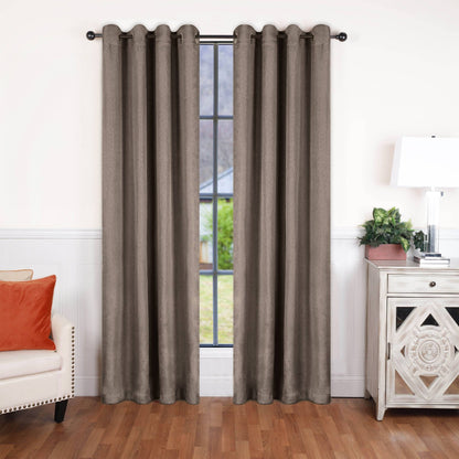 Superior Linen Washable Room Darkening Curtains, Set of 2 Panels