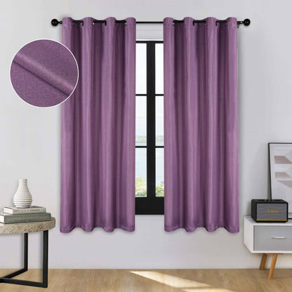 Superior Linen Washable Room Darkening Curtains, Set of 2 Panels