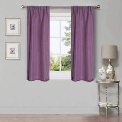 Superior Linen Washable Room Darkening Curtains, Set of 2 Panels