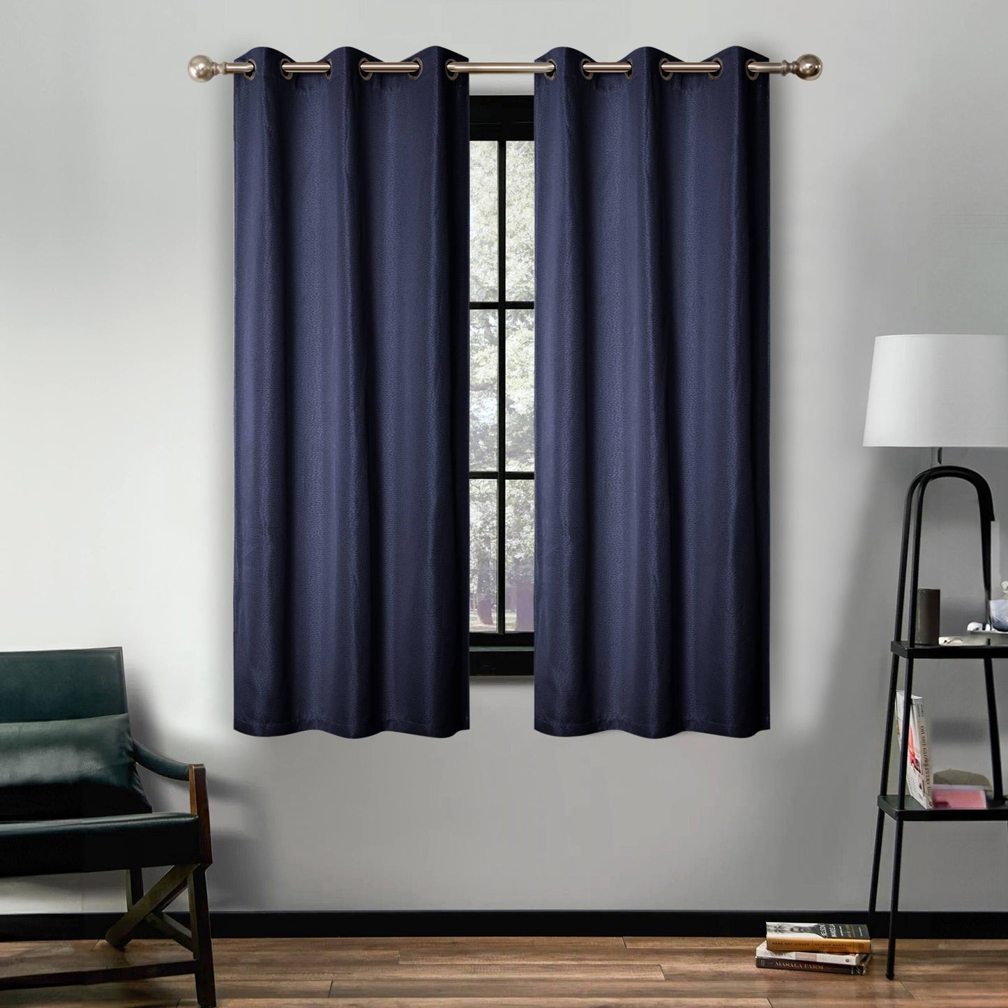 Superior Linen Washable Room Darkening Curtains, Set of 2 Panels