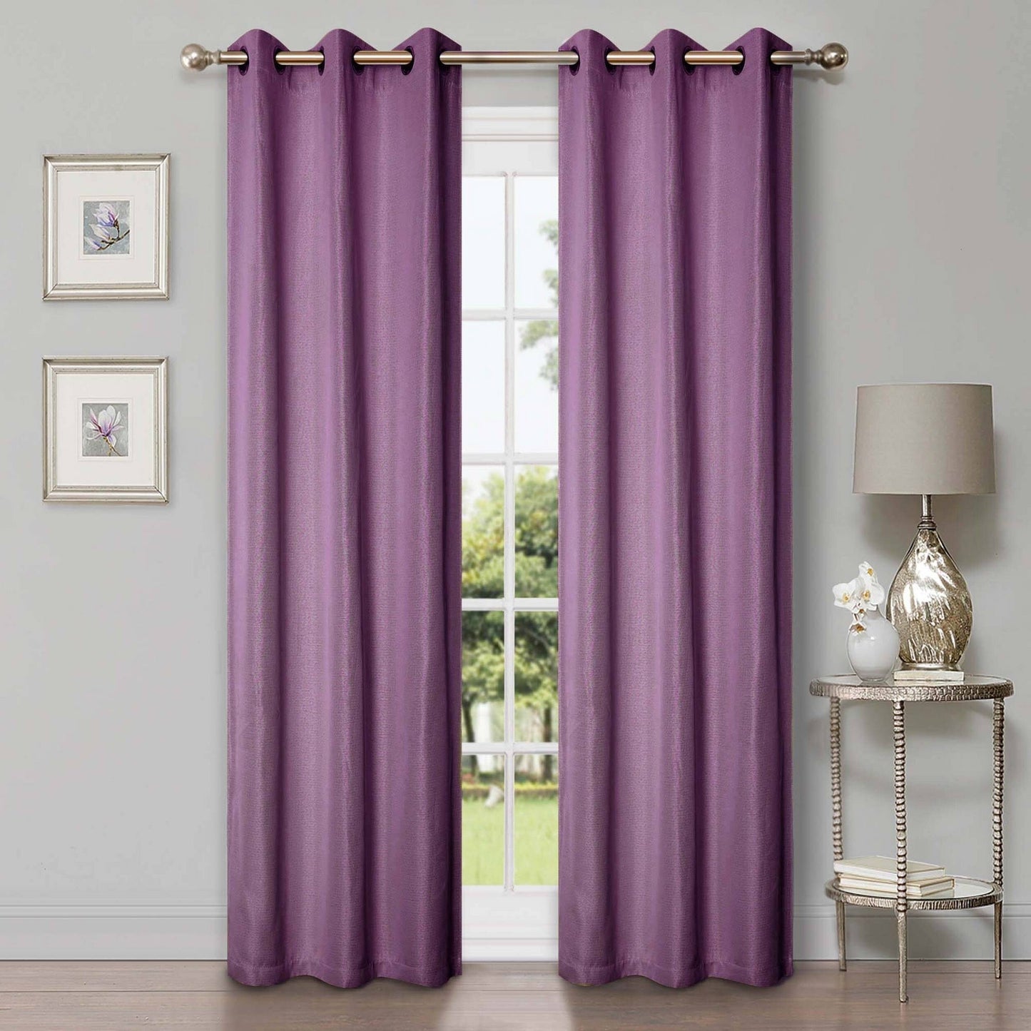 Superior Linen Washable Room Darkening Curtains, Set of 2 Panels