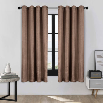 Superior Linen Washable Room Darkening Curtains, Set of 2 Panels