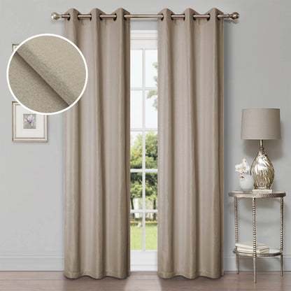 Superior Linen Washable Room Darkening Curtains, Set of 2 Panels