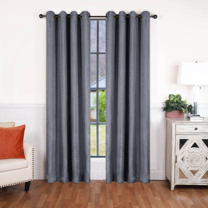 Superior Linen Washable Room Darkening Curtains, Set of 2 Panels