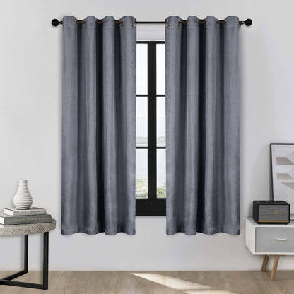 Superior Linen Washable Room Darkening Curtains, Set of 2 Panels