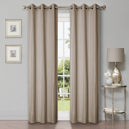 Superior Linen Washable Room Darkening Curtains, Set of 2 Panels