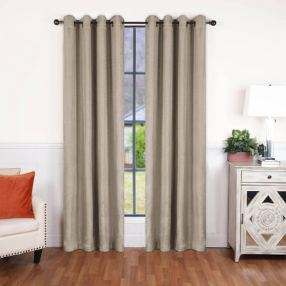Superior Linen Washable Room Darkening Curtains, Set of 2 Panels