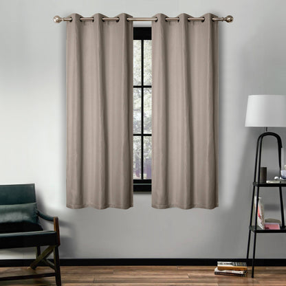 Superior Linen Washable Room Darkening Curtains, Set of 2 Panels