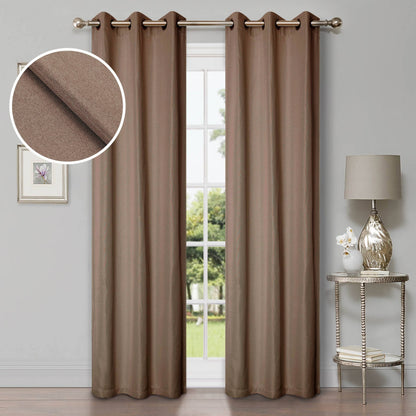 Superior Linen Washable Room Darkening Curtains, Set of 2 Panels