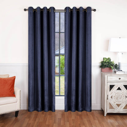 Superior Linen Washable Room Darkening Curtains, Set of 2 Panels